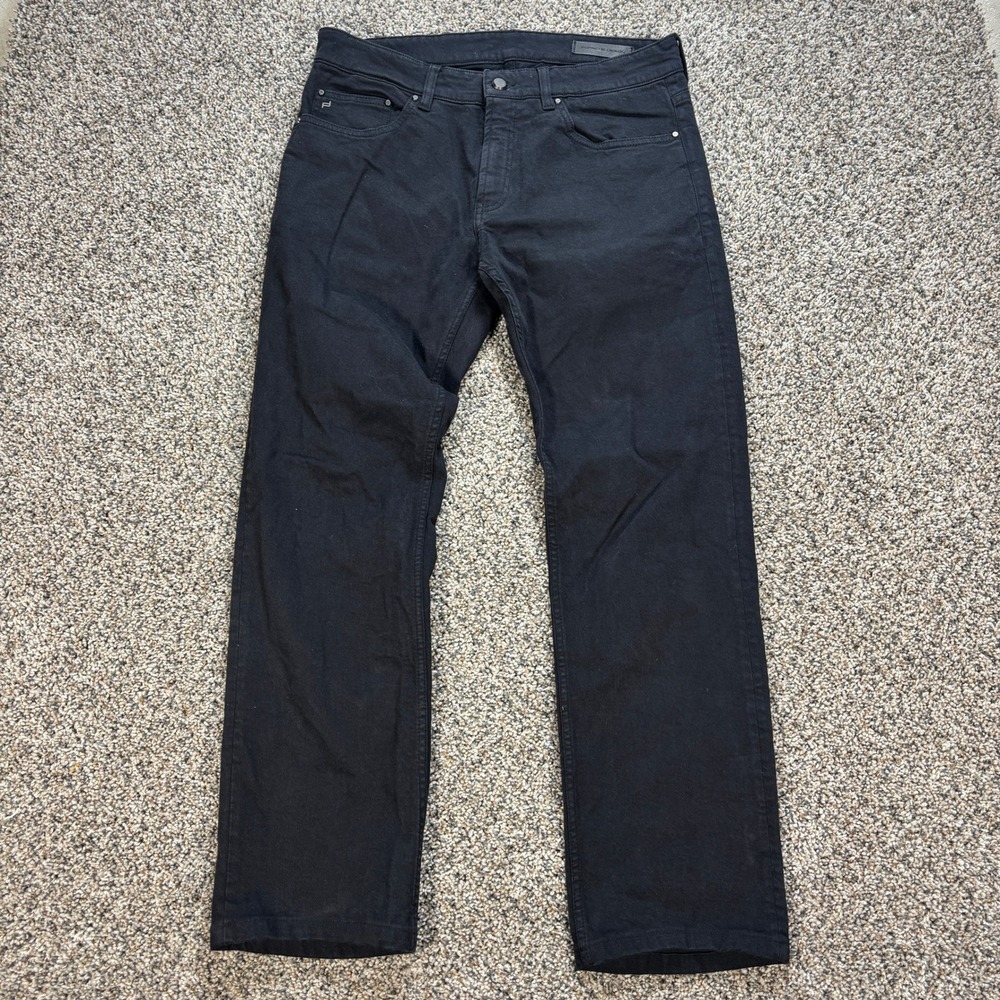 Porsche Design Men's 32x30 Pants Black 5-Pocket Regular Fit Cotton Stretch